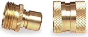 WESTWARD 4KG97 Quick Connector Set,M/F,GHT,Brass