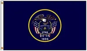 ANNIN FLAGMAKERS 145380 Utah Flag,5x8 Ft,Nylon