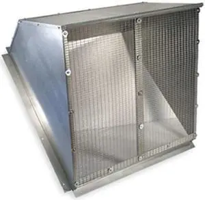 DAYTON 1WBW1 Weather Hood,30 In,Galvanized Steel