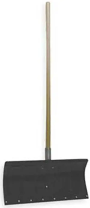 ZORO SELECT 6YU39 Snow Shovel, 24 in W x Aluminum Blade, 48 in L Wood Handle
