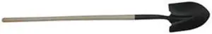 WESTWARD 4LVT3 14 ga Round Point Shovel, Steel Blade, 48 in L, Natural Wood