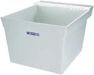 MUSTEE 19W 20 in W x 24 in L x 34 in H, Wall Mount, Thermoplastic, Laundry Tub