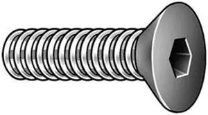 Socket Cap Screw, Flat, 6-32x5/8 In, Pk 100 Socket Cap Screw, Flat, 6-32x5/8 In, Pk 100