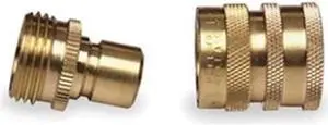 WESTWARD 4KG98 Quick Connector Set,M/F,GHT,Brass