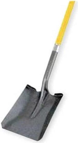 WESTWARD 3YU83 14 ga Square Point Shovel, Steel Blade, 47-1/2 in L Yellow