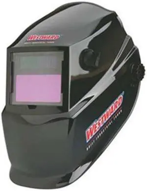 WESTWARD 6VKF5 Auto Dark Welding Helmet, 4, 9-13, Black