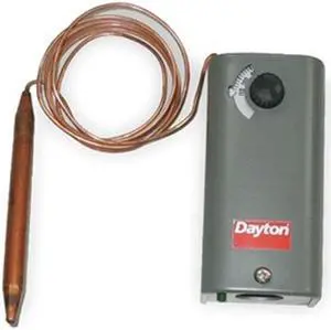 DAYTON 6EDY7 Line Volt Mechanical Tstat, Open/Close on Rise, SPDT, 24 to 600VAC