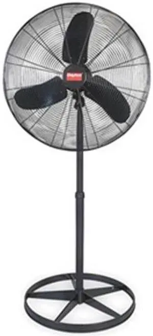 DAYTON 2RDZ7 Light Duty Quiet Design Industrial Fan, Pedestal Mount, 30 in