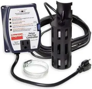 DAYTON 1APP4 NO Caged Dual Micro-reed Float Switch 120VAC