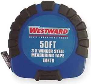 WESTWARD 1MKT9 50 ft Tape Measure, 3/8 in Blade