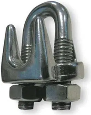 DAYTON 2VKH7 Wire Rope Clip,U-Bolt,3/8 In,304 SS