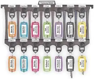 LUCKY LINE 60800 File-A-Key, Letter Size, Plastic, Black, 14 Key Capacity