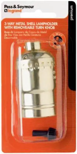 Pass & Seymour, 7090PGBPCC5, 3 Way Brass Turn Key Socket