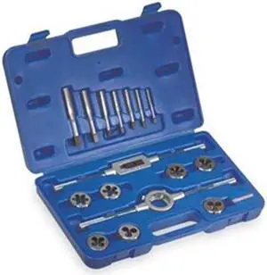 WESTWARD 1PZ33 Tap/Die Set,16 PC,HSS