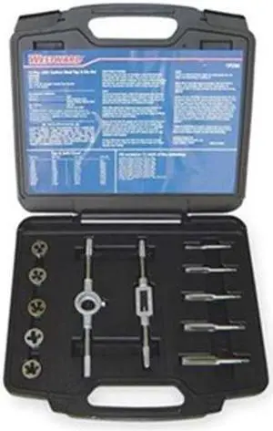 WESTWARD 1PZ39 Tap/Die Set,12 Pieces