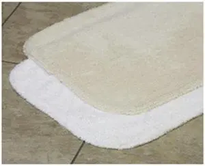 LACEY MILLS 08289STK Bath Rug,Essence,24x36,19 oz.,White