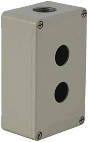 SCHNEIDER ELECTRIC XAPG29202 Pushbutton Enclosure,2.03 in.,Metal