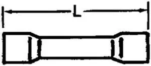 3M MV4BCX Butt Splice Wire Connector, 4 AWG Max, Yellow, Vinyl Insulation, 600