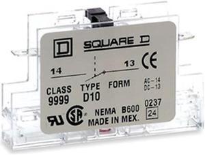 SQUARE D 9999D01 Auxiliary Contact,1 NC