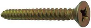 ZORO SELECT 14212PS Masonry Screw w/Bit,1/4x2 1/2 In,PK100