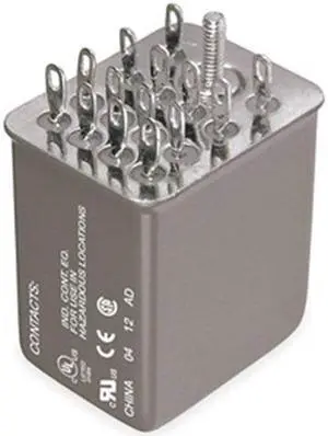 DAYTON 1EHU6 Plug-In, General Purpose Relay, Square, 3 A, 14