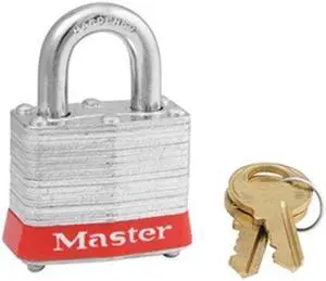 Lockout Padlock, Keyed Alike, Red, 9/32 In., PK3