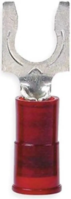 3M MNG18-6FBX Fork Terminal, #6 Stud Size, 18 AWG, 600 V, Nylon Insulated, Red,