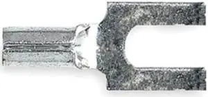 3M M14-10FX Fork Terminal, #10 Stud Size, 14 AWG, 600 V, Bare Insulated, Blue,