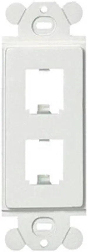 PANDUIT CFG2WH GFCI Module Frame,Mini Com,2 Port,White
