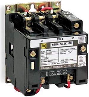 SQUARE D 8502SFO2V02S 120VAC Non-Reversing Magnetic Contactor 3P 135A NEMA 4