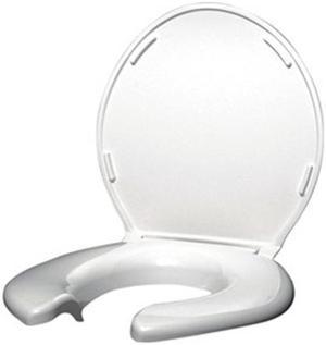 BIG JOHN 3W Toilet Seat, With Cover, ABS plastic, Round or Elongated, White