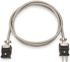 TEMPCO ECA00070 Thermocouple Ext Wire,J,20AWG,Str,10Ft