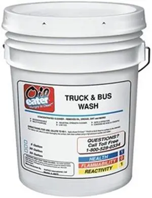 OIL EATER ATW5G70002 5 gal Fleet Wash Concentrate Bucket, Clear, Pail