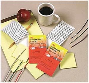3M SPB-02 Wire Marker Book,Preprintd,Slf-Adhes,PK5