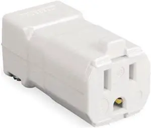 HUBBELL WIRING DEVICE-KELLEMS HBL8119V Straight Blade Connector, 5-15R, 15 A,