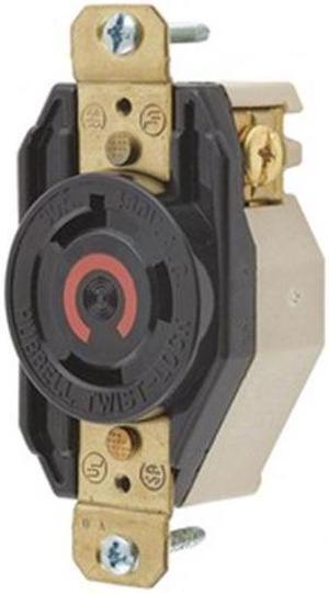 HUBBELL WIRING DEVICE-KELLEMS HBL2640 Locking Receptacle, L8-30R, 30 A, 480V