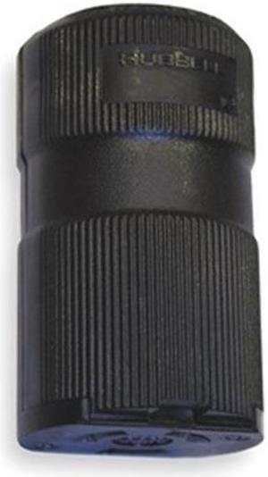 HUBBELL WIRING DEVICE-KELLEMS HBL2313VBK Locking Connector, L5-20R, 20 A, 125V