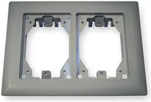 HUBBELL WIRING DEVICE-KELLEMS PFBRFGY2 Floor Box Carpet Flange,2-Gang
