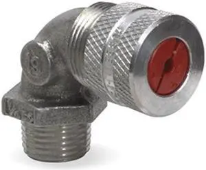 HUBBELL WIRING DEVICE-KELLEMS NHC1020 Liquid Tight Connector,1/2in.,90 deg,Org