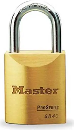 MASTER LOCK 6840KA-10G111 Padlock, Keyed Alike, Standard Shackle, Rectangular