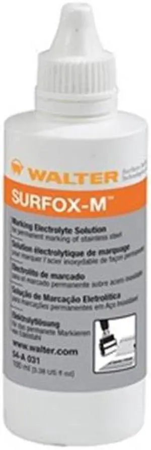 WALTER SURFACE TECHNOLOGIES 54A031 Marking Solution,3.4 oz.