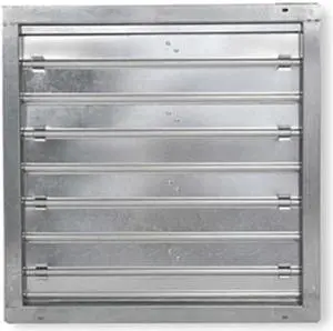 Damper, Motorized, 16 In, Galvanized Steel