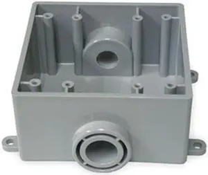 CANTEX 5133372 Weatherproof Electrical Box, 36 cu in, FSC Box Type, 2 Gangs,