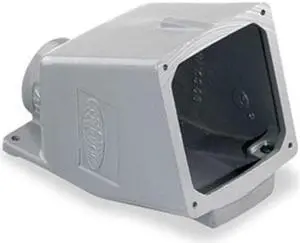 HUBBELL WIRING DEVICE-KELLEMS BB201W Angl Back Box,20/30A,3/4"Hub,15,Metllic