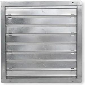 Damper, Motorized, 20 In, Galvanized Steel