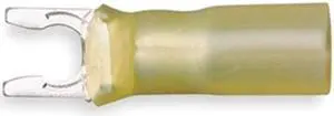 3M MH10-8FLX Fork Terminal, #8 Stud Size, 10 AWG, 600 V, Heat Shrink Insulated,