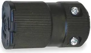 HUBBELL WIRING DEVICE-KELLEMS HBL4729VBK Locking Connector, L5-15R, 15 A, 125V
