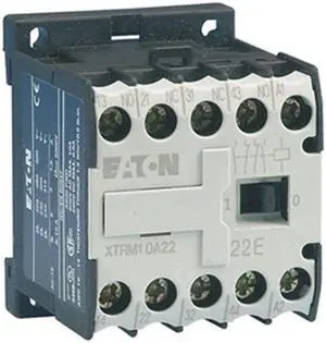 EATON XTMC6A01TD Miniature IEC Magnetic Contactor, 3 Poles, 24 V DC, 6 A,