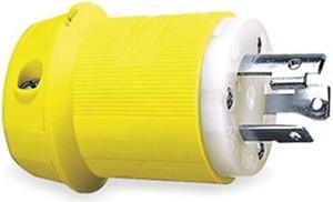 HUBBELL WIRING DEVICE-KELLEMS HBL26CM21 Locking Plug, L6-30P, 30 A, 250V AC,