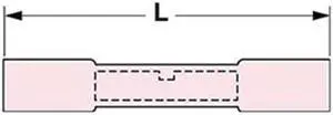 3M MH18BCK Butt Splice Wire Connector, 18 AWG Max, Pink, Heat Shrink